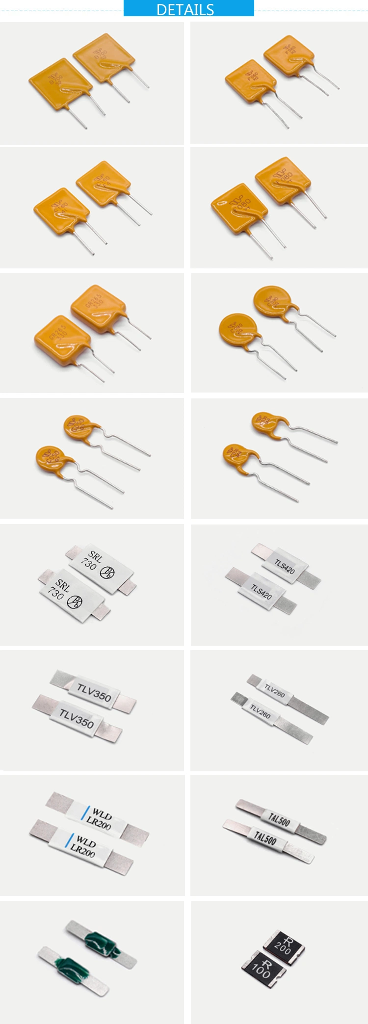 250V Resettable Polyswitch PPTC Fuse