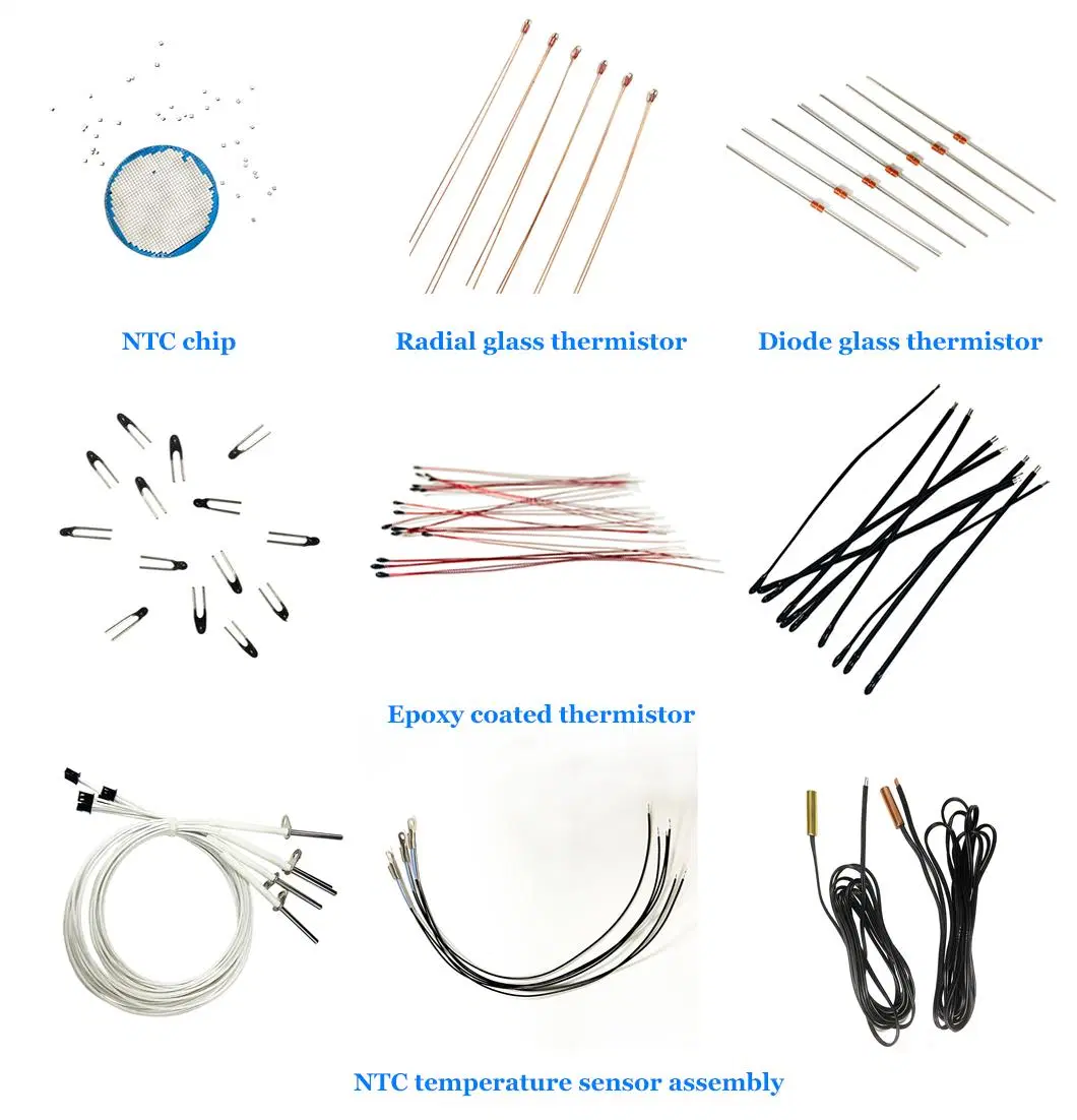 5K 10K 20K 100K Epoxy Encapsulated Ntc Thermistor 3977 3950 3435 Temperature Sensor with Lead Wire